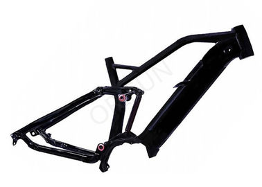 Porcellana Struttura completa della bici della lega di alluminio della sospensione, struttura della bicicletta del nero di viaggio di 140 millimetri fornitore