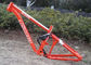 Struttura completa del peso leggero della sospensione di traccia della struttura arancio di alluminio della bici fornitore